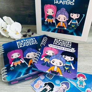 Kpop Dämonenjäger Geschenkbox | Kpop Dämonenjäger Quiet Buch | Dämonenjägerin Kpop Spielzeug | Dämonenjäger Kleinkind beschäftigt Buch | Kpop Kinderaktivität Bild 2