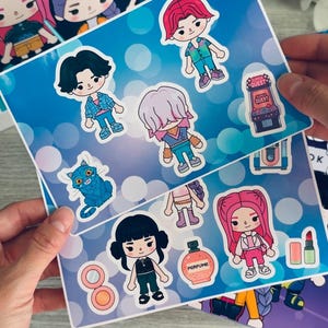 Kpop Dämonenjäger Geschenkbox | Kpop Dämonenjäger Quiet Buch | Dämonenjägerin Kpop Spielzeug | Dämonenjäger Kleinkind beschäftigt Buch | Kpop Kinderaktivität Bild 4