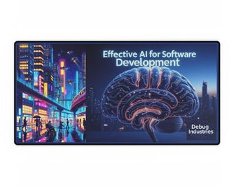 AI-Themed Desk Mat for Developers, Gaming, Office Decor, Gift for Programmers, Effective AI Desk Accessory