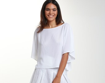 black and white dressy tops