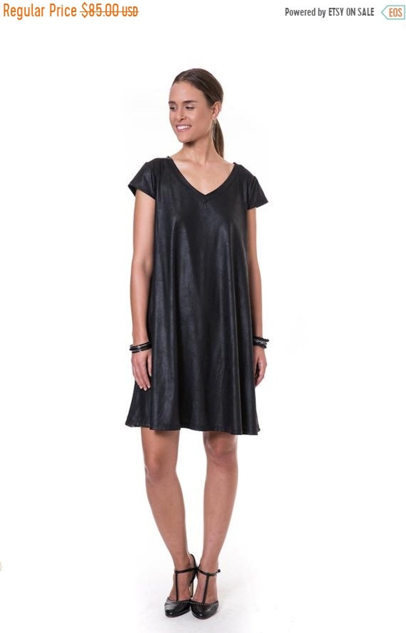 Black Casual Knee Length Dress