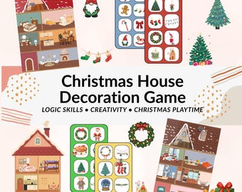 Juego de decoración navideña / Actividad de emparejamiento imprimible para niños
