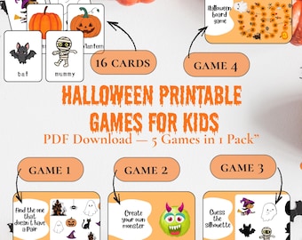 Halloween Activity Pack – Printable Games, Flashcards & Board Game