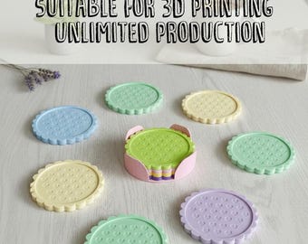 Heart Coasters STL File | Valentine’s Day Dopamine Design