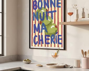 Digital Olive Wall Art Printable – Vintage Mediterranean Poster