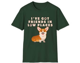 Corgi Friends In Low Places Funny Shirt