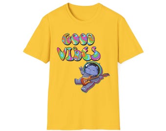 Good Vibes Cool Cat Psychedelic Hippie Shirt