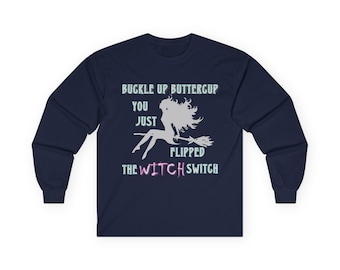 Long Sleeve Witch Switch Halloween Shirt