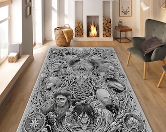 Ataack On Titan Rug, Anime Rug, anime manga cover, Manga Rug, Anime Decor, japanese manga rug, cartoon rug, Game Room Decor, 10x12 Rug, aot