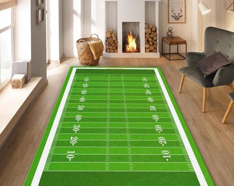 American Football Rug, Soccer Field Rug, Green Rug, Match Rug, Sport Rug, Living Room Rug, Modern Rug, Kids Room Rug, Soccer Field Rug