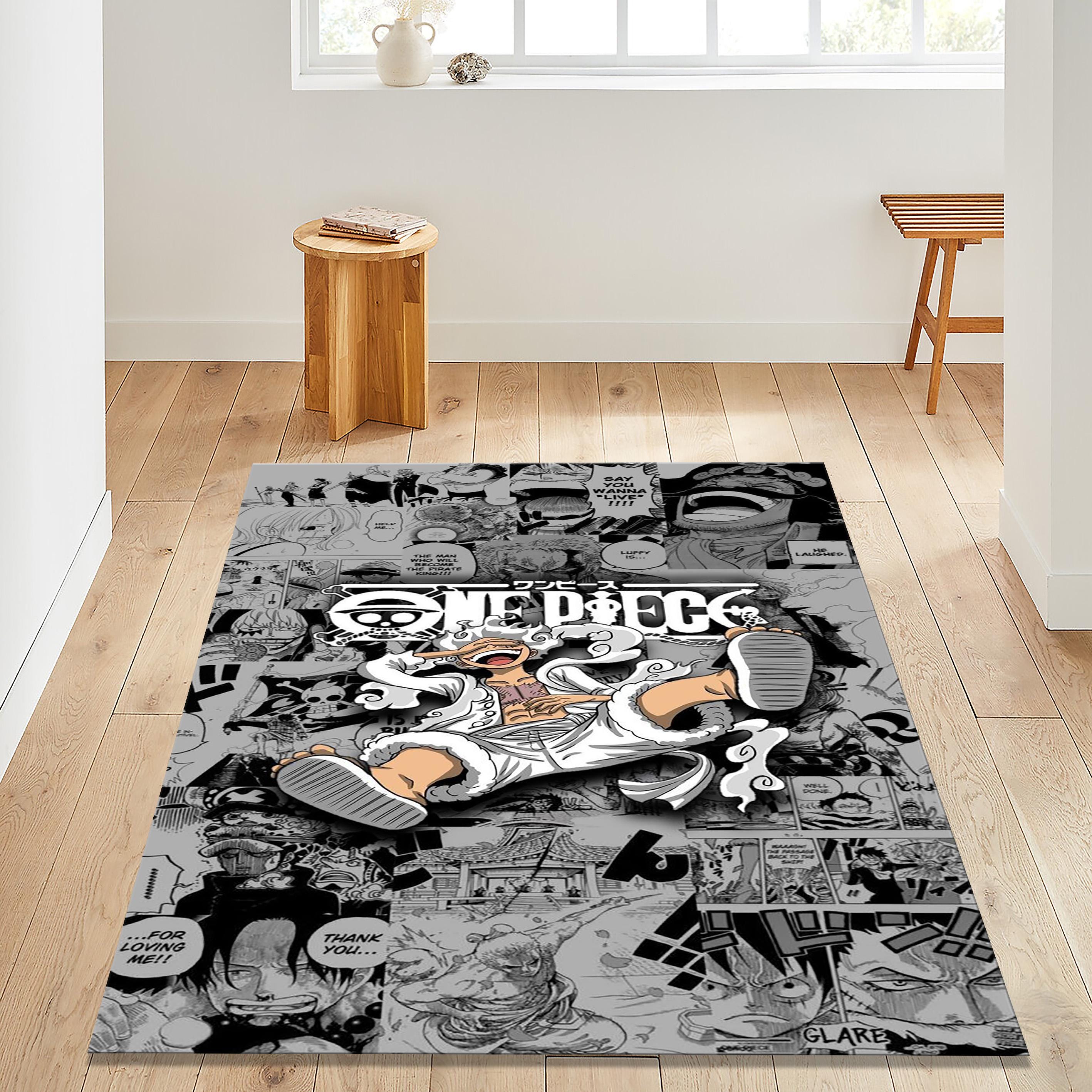 ONE PIECE Rug ドン!! ラグ マット Stylish 3D Print One Piece Anime Rug Living Room And Bedroom Decor