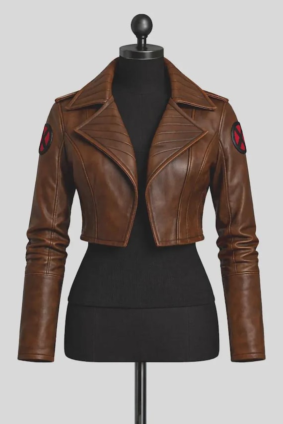 X-Men 97 Rogue Jacket | X-Women Brown Cropped Costume | Rouge X-Men Cosplay