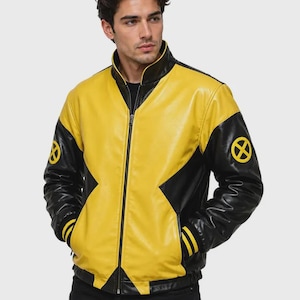 X-Men geïnspireerde leren mutantenjas | Comic cosplay jas