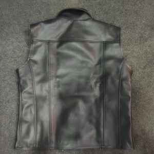 Handmade Spider-Man Noir Black Real Leather Vest: Jason Fitch Cosplay Costume image 5