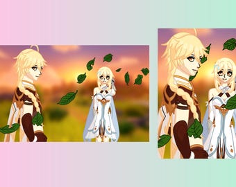 Lumine Aether Genshin Screensaver Digital
