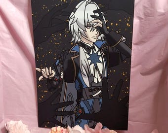 Impressão de arte em trilho estrela Anaxa Honkai
