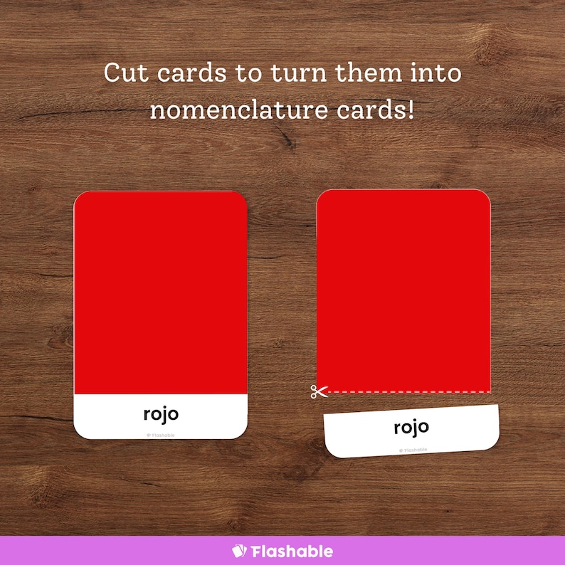 Spanish Colors Flashcards for Kids Montessori Spanish Vocabulary ...