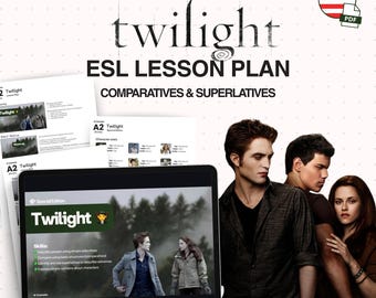 ESL Twilight Lesson Plan Comparatives and Superlatives Basic English Vocabulary Worksheets Beginner Activity