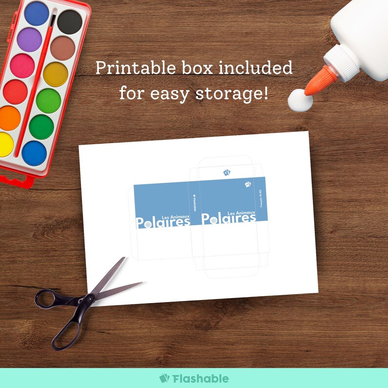 French Polar Animals Flashcards for Kids Printable Montessori French ...