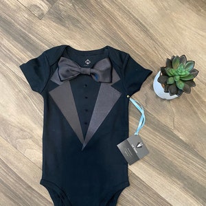 Baby Boy Tuxedo Outfit | Perfect for Weddings, Holidays, Birthdays & Special Events | Formal Suit for Newborns and Infants | Clothing