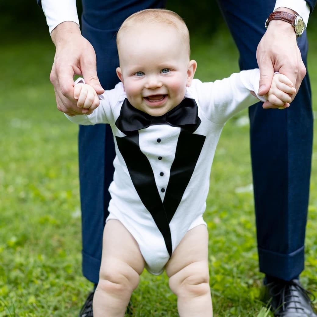 Suit and Tie Infant Bodysuit Creeper Tuxedo' Men's T-Shirt