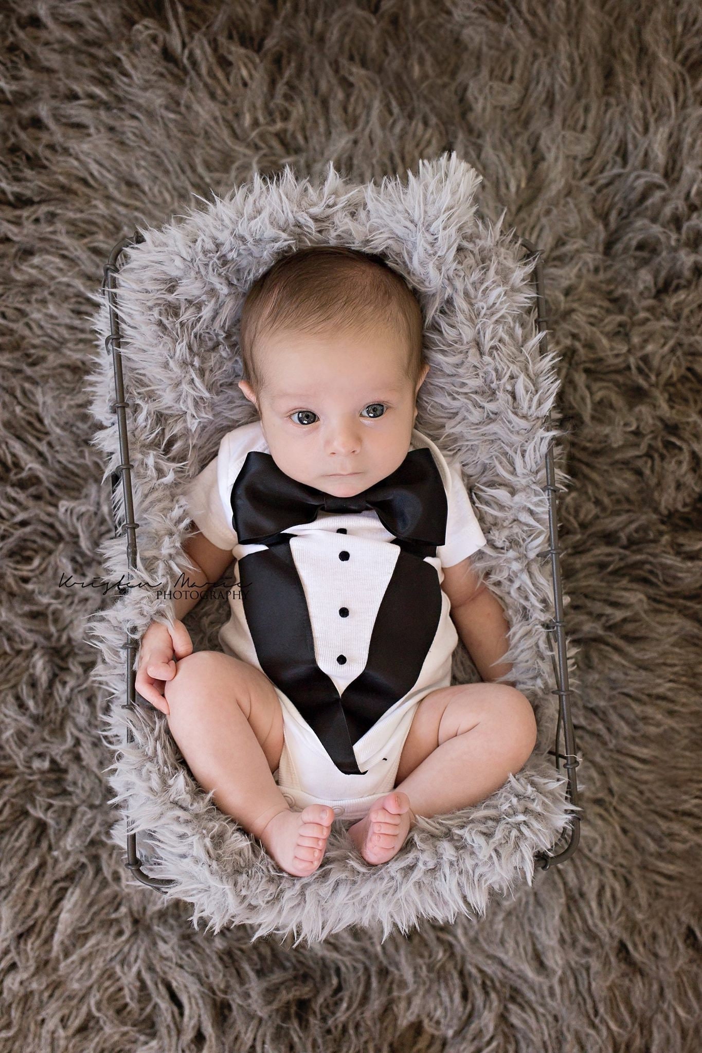 Baby Tuxedo Romper Etsy UK