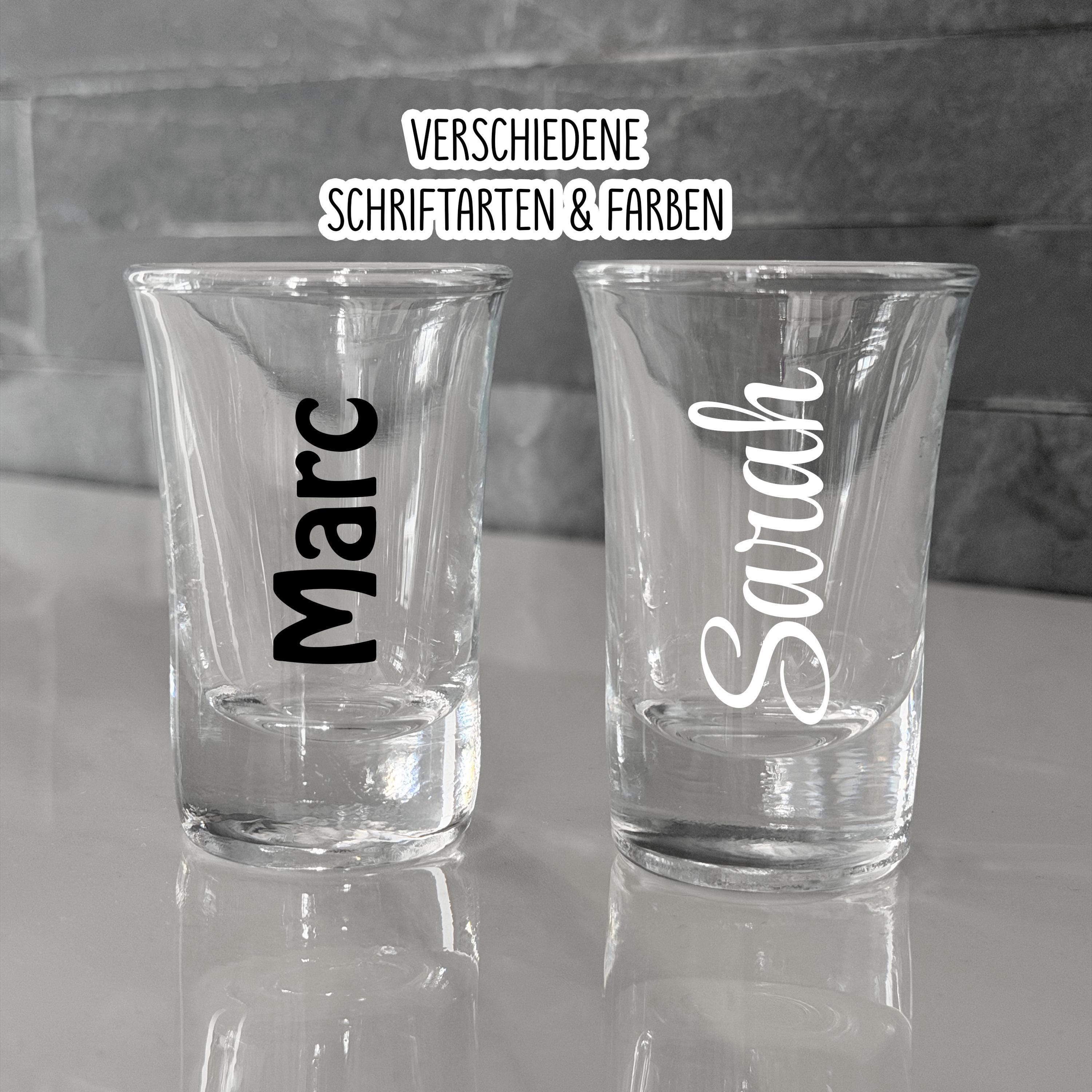 Shot glass with name