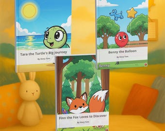Illustrated Kids Bedtime Story Bundle – Benny, Tara, Finn (Printable PDF)