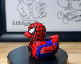 3D printed spider duck super hero duck