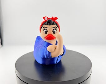 3D Printed Rosie the Riveter Duck Sculpture