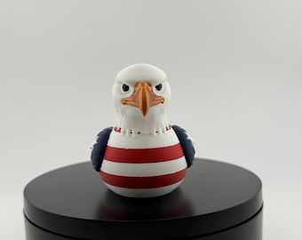 3D Printed American Eagle Duck Sculpture: Patriotic Decor