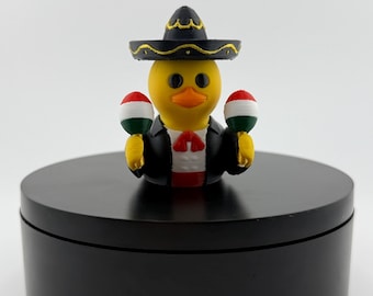 3D Printed Mariachi Duck Sculpture: Festive Mexican Decor