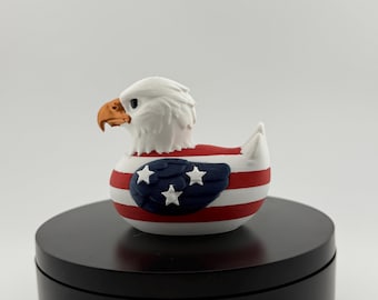 3D Printed American Eagle Duck Sculpture: Patriotic Decor