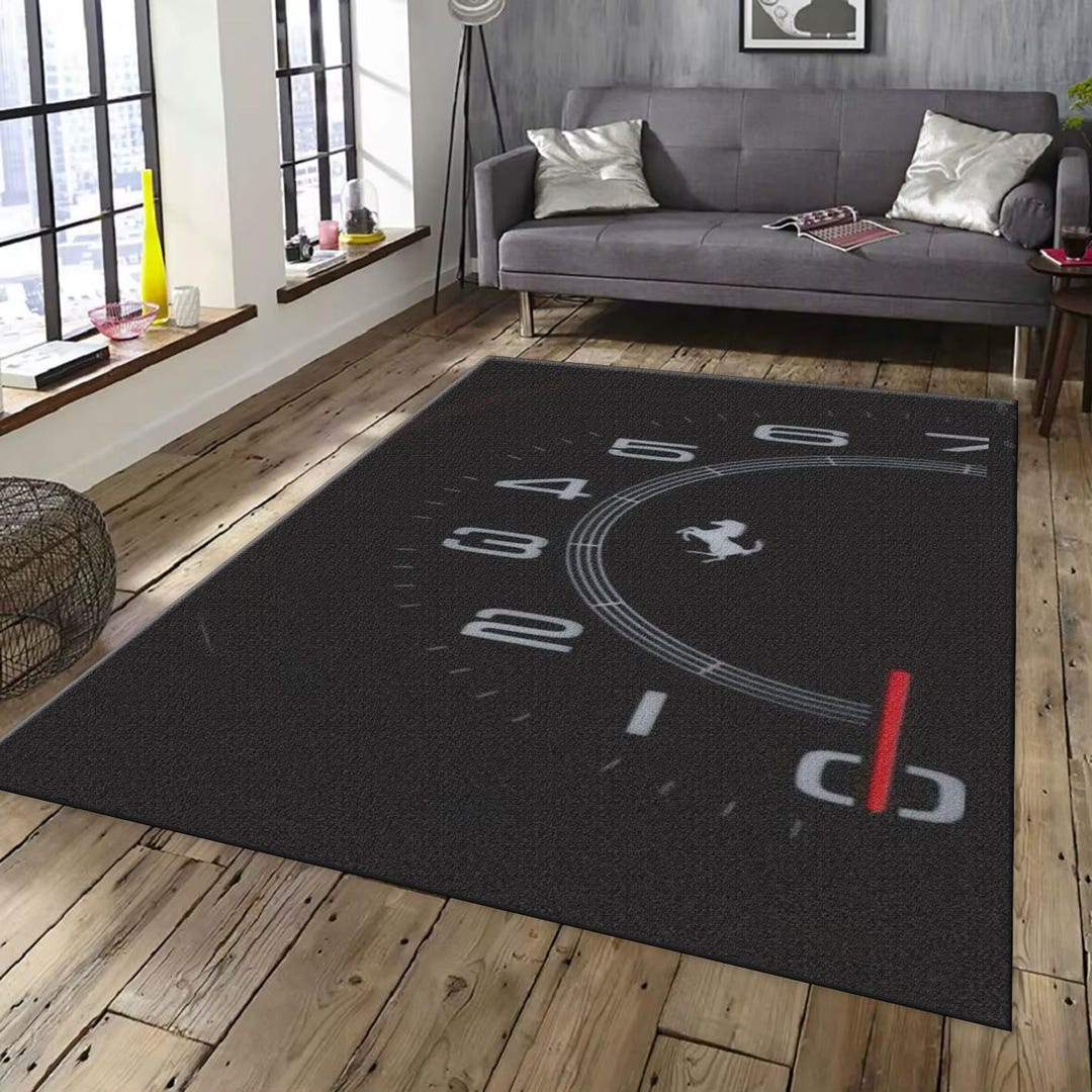Ferrari Speedometer Rug: Team Ferrari Custom Carpet - Etsy