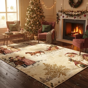 Vintage Holiday Rug - Etsy