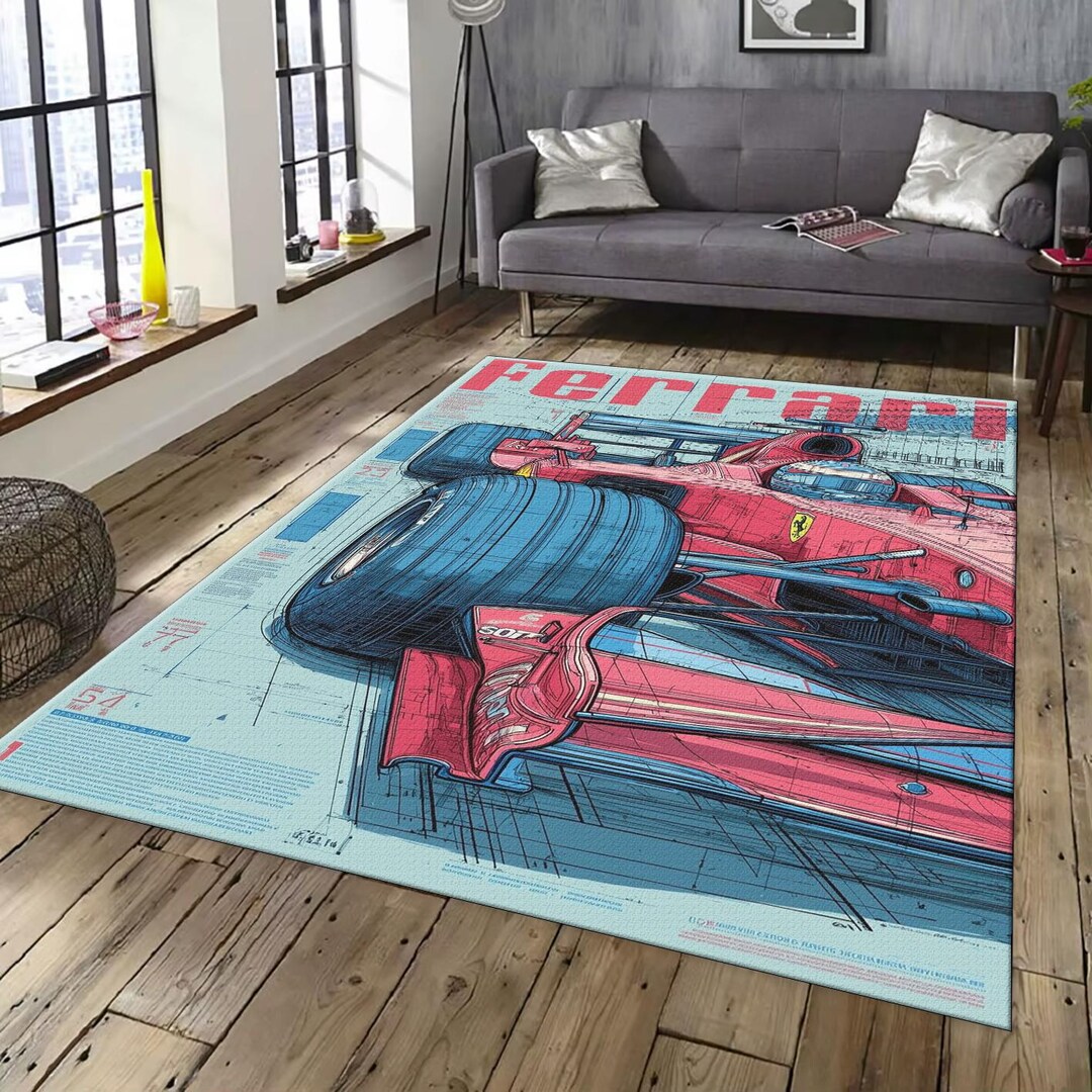 Ferrari Formula 1 Car Rug: Custom Team Racing Carpet - Etsy UK