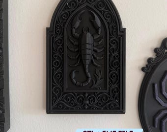 STL Gothic Cathedral Scorpion Frame – 3D Printing File – Digital Download Model