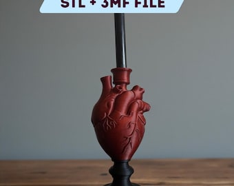 Anatomical Heart Candle Holder STL | 3D Printable Gothic Tealight | Witchy Altar Decor | Dark Academia Candle Stand | Digital Download