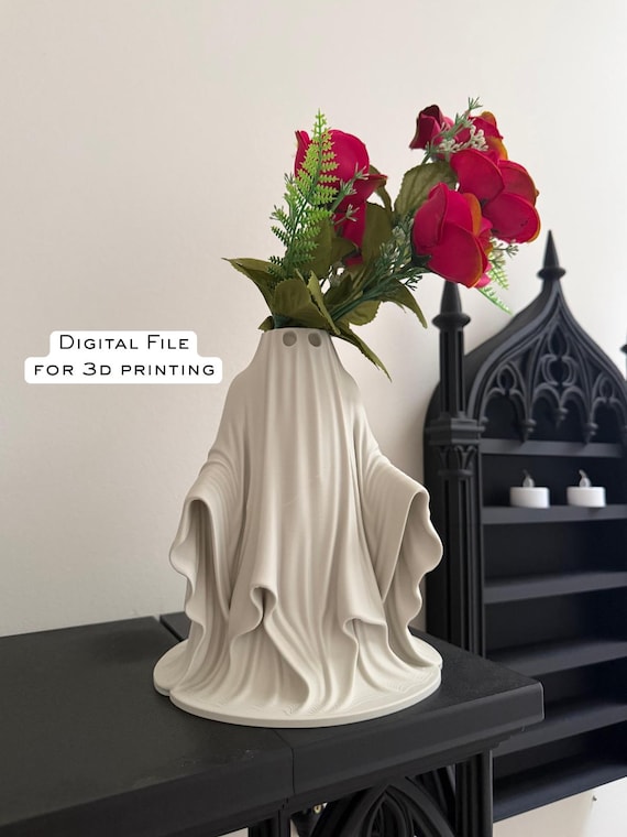 Ghost Vase STL – 3D Printing File – Digital Download Model - Victorian Goth Decor STL