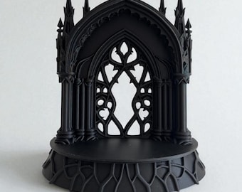 Cathedral Shelf Organizer STL | Gothic Jewelry Tray | Witchy Desk Storage | Dark Academia Vanity Decor | 3D Print Digital Download