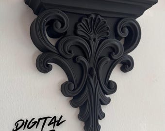 Victorian Gothic Cornice STL | 3D Printable Architectural Wall Molding | Witchy Crown Molding | Dark Academia Decor | Digital Download
