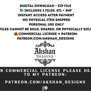 May include: A digital download graphic with text including "DIGITAL DOWNLOAD - ZIP FILE" and "PATREON.COM/AKSHAN_DESIGNS". The image features the Akshan Designs logo and information about file types and usage.