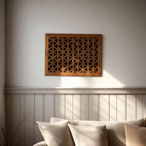 Wall vent cover wood, Decorative vent cover, Custom size vent cover, Modern vent cover, Architectural vent cover, Wood air return grill