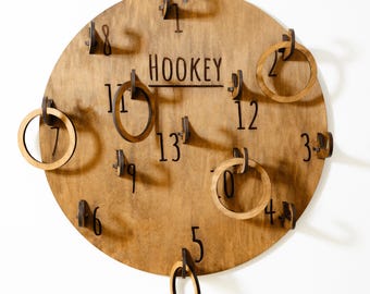 Hooky Wandspiel, Wandspiele für Kinder, Haken- und Ringspiel, Ringwurfbrett, Hinterhofspiel, Gartenspiele, Terrassenspiel