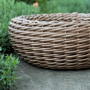 Almond Rattan Planter 12L | Handwoven Wicker Pot | Indoor Outdoor Boho Decor