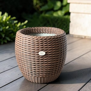 Large Floor Rattan Planter 35L | Tall Boho Wicker Pot for Monstera & Palm | Handwoven Indoor Outdoor Decor