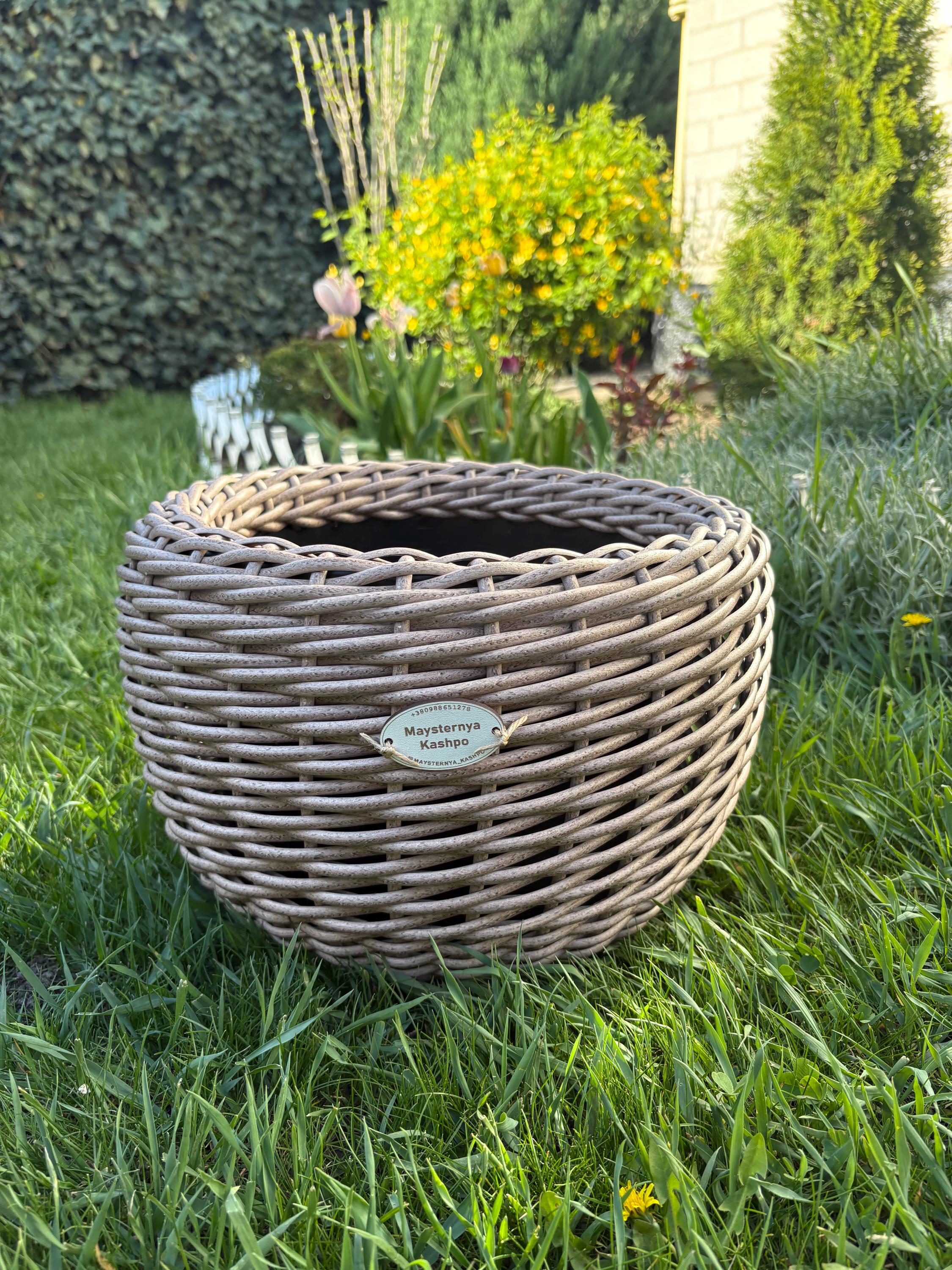 Rattan blumentopf