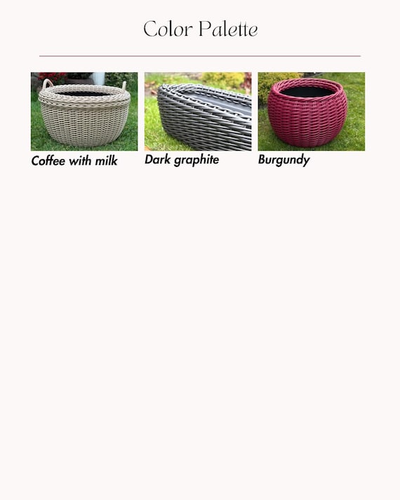 Rattan Pflanztopf 10L - 21H (8,3 in) x 26D (10,2 in) cm knstliches  Weidendekor - Etsy sterreich