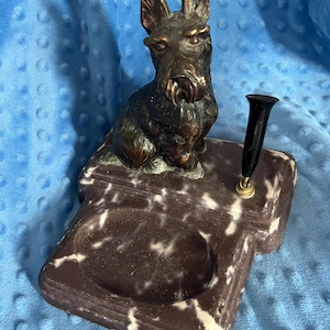 Vintage SCOTTIE DOG Pen Holder/open area in front Unmarked