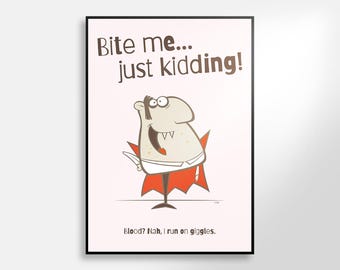 Funny Dracula Art Print | Inspirational Kids Room Decor (Digital Download)
